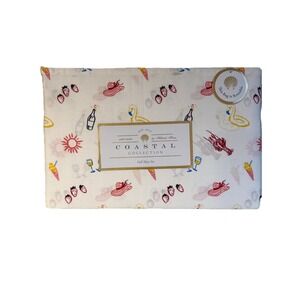 Coastal Collection 4 Piece Sheet Set Full Summertime Fun Beach Starfish Lobster